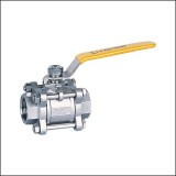 Three Piece Lever Type 3/4 Inch Rptfe Seated Threaded Connection Ball Valve A105three Piece Lever Ty