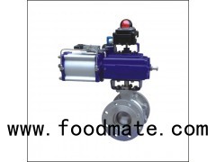 Chemical Resistant Flange Connection Trunnion Mounted Motorized O-pattern Stainless Steel Ball Valve