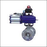 Chemical Resistant Flange Connection Trunnion Mounted Motorized O-pattern Stainless Steel Ball Valve