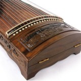 Ancient Nanmu Guzheng Carved With The Benevolent Behaviors Of Confucius For Performance Purpose For