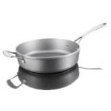 Solid Metal Effect Coating Deep Fry Pan/wok With Help Handle