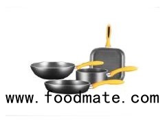 Nonstick Dishwasher Safe Oven Safe PFOA Free Cookware Set,Metallic