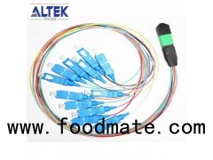 12 Cores Fiber Optic Single Mode MPO MTP SC 0.9mm Fan Out Kit Cable Assembly Connection