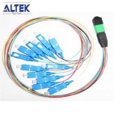 12 Cores Fiber Optic Single Mode MPO MTP SC 0.9mm Fan Out Kit Cable Assembly Connection