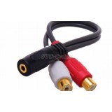 Stereo Audio Cable - 3.5mm FeMale To 2x RCA Female
