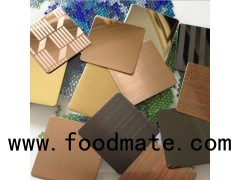 201/304 Gold, Rose Gold, Champagne Gold, Titanized Stainless Steel Sheets,With Special Anti-fingerpr