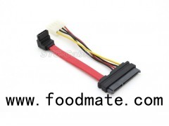 22pin SATA à 7 broches SATA angle avec câble d''alimentation LP4pin