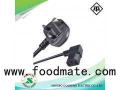 UK Plug To IEC 60320 C13 Angled Power Cord Desktop