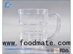 Personalized Clear Plastic Custom Beer Mugs With Handles