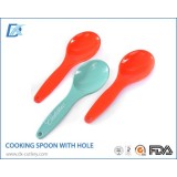 Coloured Kitchen Utensils Plastic Cooking Spoon With Holes