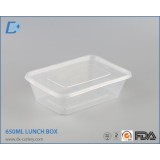 650ml Disposable Plastic Wholesale Custom Take Out Food Containers Lunch Box