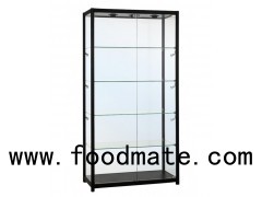 Best Selling Tempered Glass Tower Showcase With Adjustable Shelf