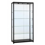 Best Selling Tempered Glass Tower Showcase With Adjustable Shelf