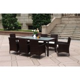 Cube Table Outdoor Furniture Garden Dining Set,SGS Approved,rectangle Table,8 Chairs