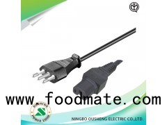 Italy CEI 23-16 3 Pin Plug To IEC 60320 C15 Power Cord