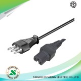 Italy CEI 23-16 3 Pin Plug To IEC 60320 C15 Power Cord