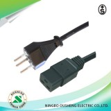 Switzerland 3 Pin Plug To IEC 60320 C19 Power Cord OS09/ST6