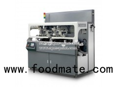 S107 Multicolor Automatic Chain Type Cap UV Screen Printing Machine With Flame Treatment