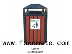 New Style Uv-resistant Square Wooden Waste Bin Recycling Bins