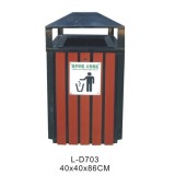 New Style Uv-resistant Square Wooden Waste Bin Recycling Bins