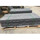 Black Pearl Granite Stone G684 Palisade With Natural Split Bush-hammered For Retaining Wall Edging B
