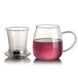 Hot Selling Christmas Promotional Gift Transparent Pyrex Glass Tea Cup