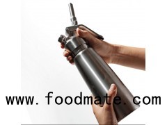 High Quality 1 Pint Stainless Steel Cream Whipper Dispenser With Decorative Nozzles