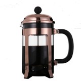 Hot Selling Tableware Customized 1000ml Copper Stainless Steel Glass French Press Coffee Maker