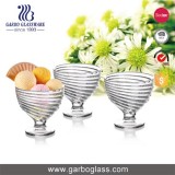 280ML Hurricane Shape Glass Ice Cream Bowls With Short Stem For Enjoy Dessert Sundae Yogurt Or Salad
