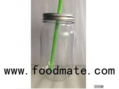 Wide Mouth With Airtight Plastic Lid - BPA-Free Dishwasher Safe Mason Jar For Fermenting, Kombucha,