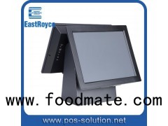ER-2000B 15 All-In-One 4-Wire TFT LED Dual Screens Touch POS Terminal Machine With 12 Second Display