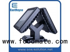 ER-8000B High Quality 15 Inches All-In-One Dual Screens Touch POS Terminal Using Aluminum Magnesium