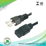 3 Pin Plug To IEC 60320 C19 Brazil Power Cord