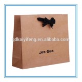 Customized Brown Kraft Paper Garment Packaging Bag For Clothing