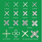 Ceramic Tile Cross Spacer With 1mm/1.5mm/2mm/2.5mm/3mm/4mm/5mm/6mm/8mm/10mm Gap Size