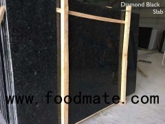 African Messina Diamond Absolute Black Granite Slabs Wholesale To Pre Cut Granite Slab Size For Kitc