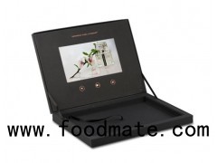 New Design Luxury Hard Cover 7''IPS Video Box With Magazine Inserted For Package