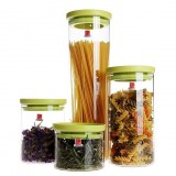 Stackable Borosilicate Glass Food Storage Containers With Plastic Lid
