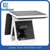ER-8000BU High Quality 15 Inches All-In-One Dual Screens Touch POS Terminal Integrated With Built-In