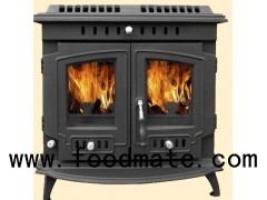 Customized Color Enamel Cast Iron Wood Log Burning American Style Double-door Model Villager Stove,