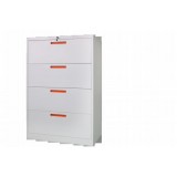Four Drawer Knock Down Steel Lateral Filing Cabinet With Hanging Bar