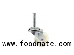 Light Duty White PP Caster Wheel With Metal Stem