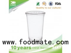 Disposable Clear Plastic To Go Smoothie Cups With Lids
