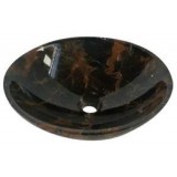 Black And Gold Marble Nero Portoro Stone Pedestal Sink Vanity For Commercial Building Bathroom