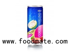 250m Alu Can Strawberry Flavour Sparkling Coconut Water (https://ritadrinks.asia)