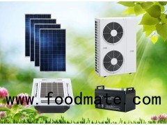 ACDC Hybrid Solar Air Conditioner Cassette Type Space-saving For Hotel