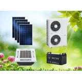 ACDC Hybrid Solar Air Conditioner Cassette Type Space-saving For Hotel