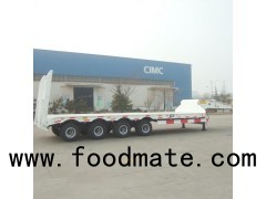 100 Ton Hydraulic Lowbed / Low Deck / Low Loader Cargo Semi Truck Trailer