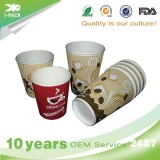 Personalised Printed Cheap Takeaway Coffee Paper Cups With Lids And Sleeves Wholesale