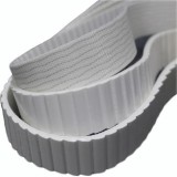 4.8mm Pvc White Saw Tooth Types Small Conveyor Belt Factory For Inclined Belt Conveyor Design PB-W48